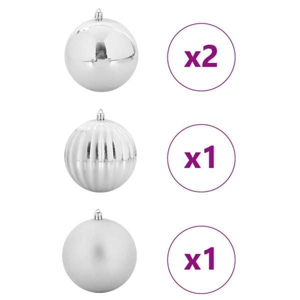 Weihnachtskugel-Set 4 pcs Silber