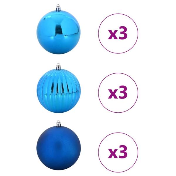Weihnachtskugel-Set 9 pcs Blau