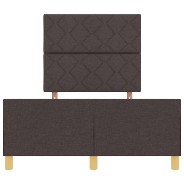 Bettgestell mit Kopfteil Dunkelbraun 120 x 190 cm Stoff