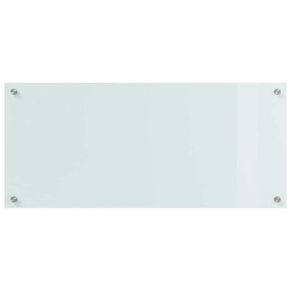 Küchenrückwand Weiß 90 x 40 x 0,8 cm Gehärtetes Glas