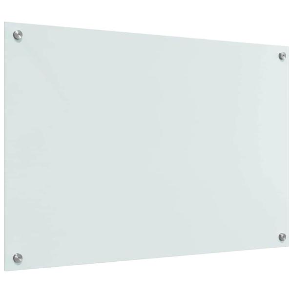 Küchenrückwand Weiß 90 x 60 x 0.8 cm Gehärtetes Glas