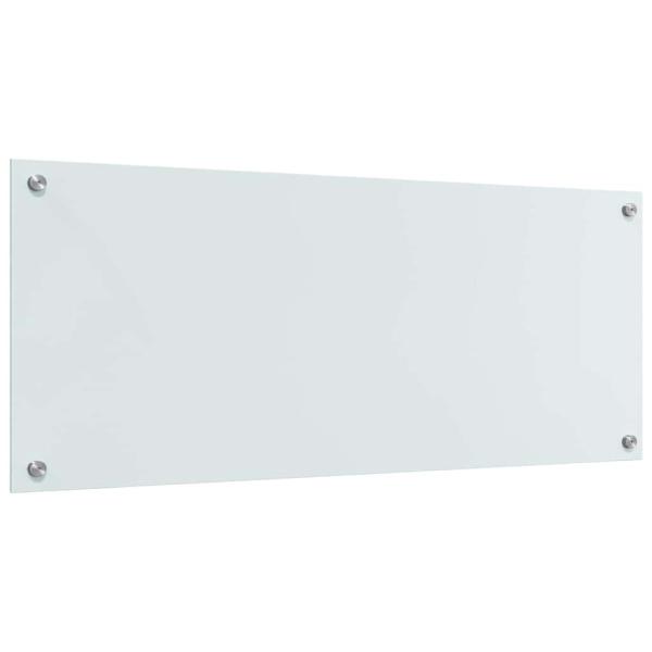 Küchenrückwand Weiß 100 x 40 x 0,8 cm Gehärtetes Glas