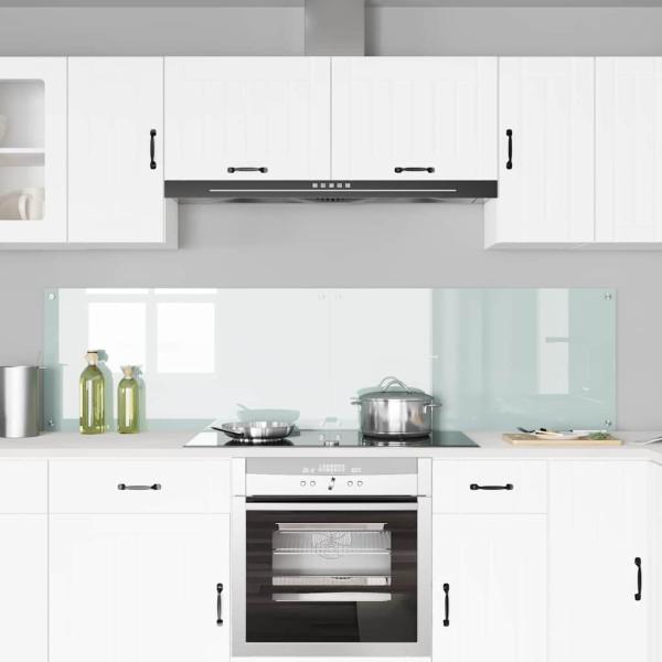 Küchenrückwand Weiß 100 x 50 x 0,8 cm Gehärtetes Glas