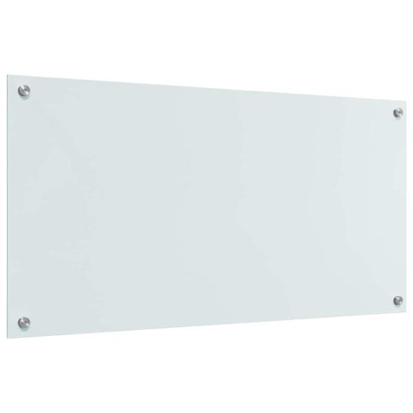 Küchenrückwand Weiß 100 x 50 x 0,8 cm Gehärtetes Glas