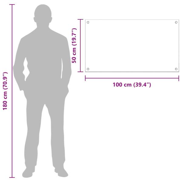 Küchenrückwand Weiß 100 x 50 x 0,8 cm Gehärtetes Glas