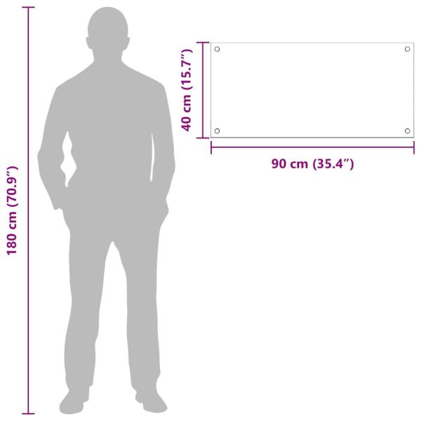 Küchenrückwand Transparent 90 x 40 x 0,8 cm Gehärtetes Glas