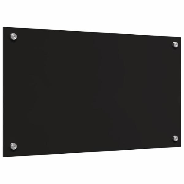 Küchenrückwand Schwarz 70 x 40 x 0.8 cm Gehärtetes Glas