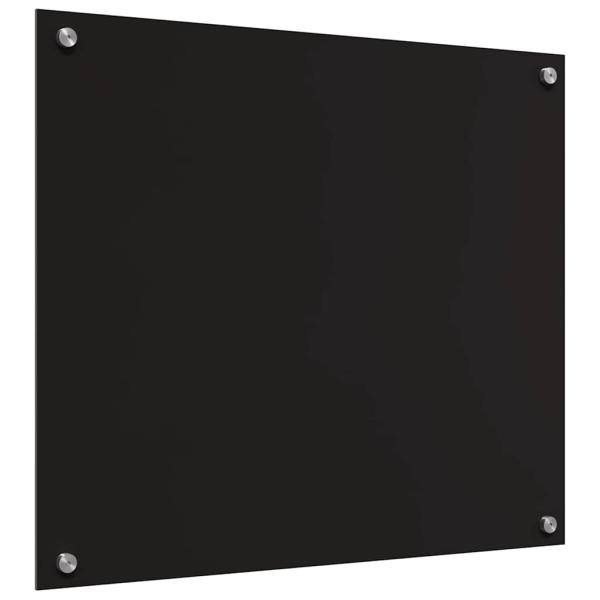 Küchenrückwand Schwarz 70 x 60 x 0.8 cm Gehärtetes Glas
