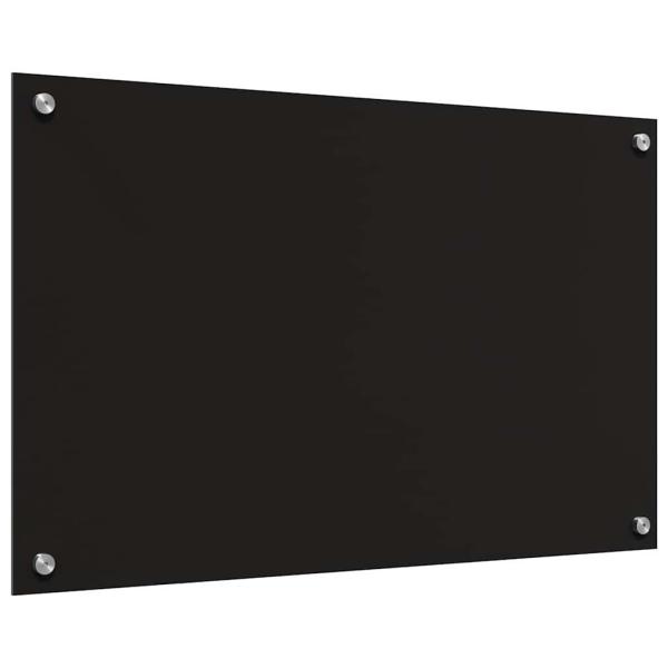 Küchenrückwand Schwarz 80 x 50 x 0.8 cm Gehärtetes Glas