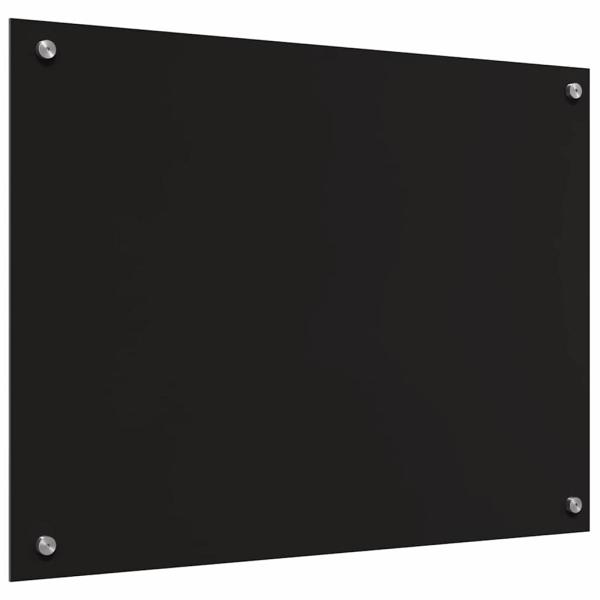 Küchenrückwand Schwarz 80 x 60 x 0.8 cm Gehärtetes Glas