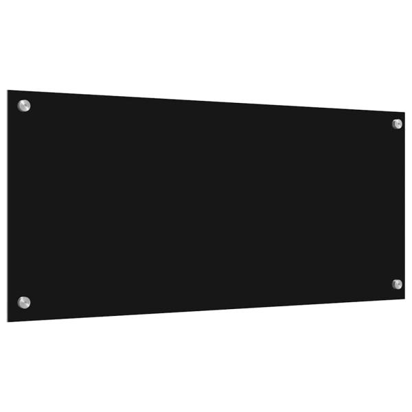 ARDEBO.de - Küchenrückwand Schwarz 90 x 40 x 0,8 cm Gehärtetes Glas
