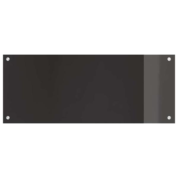 Küchenrückwand 2 Stk. Schwarz 100 x 40 cm Gehärtetes Glas