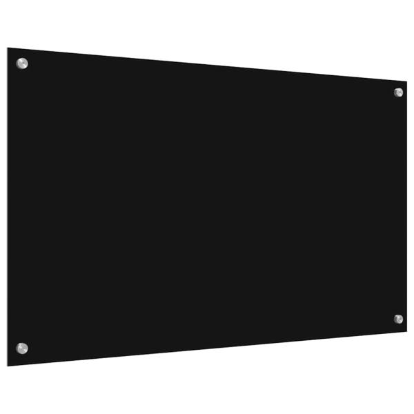 Küchenrückwand Schwarz 100 x 60 x 0,8 cm Gehärtetes Glas