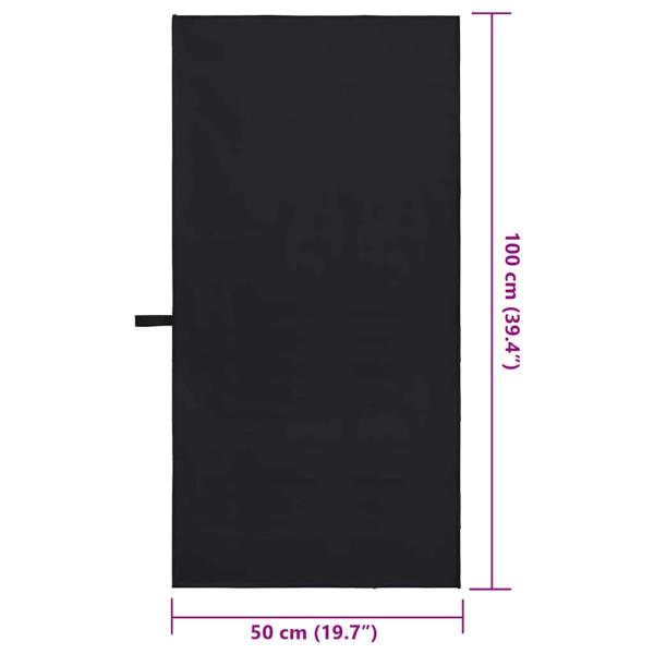 Sporthandtücher 2 pcs Schwarz 100 x 50 cm
