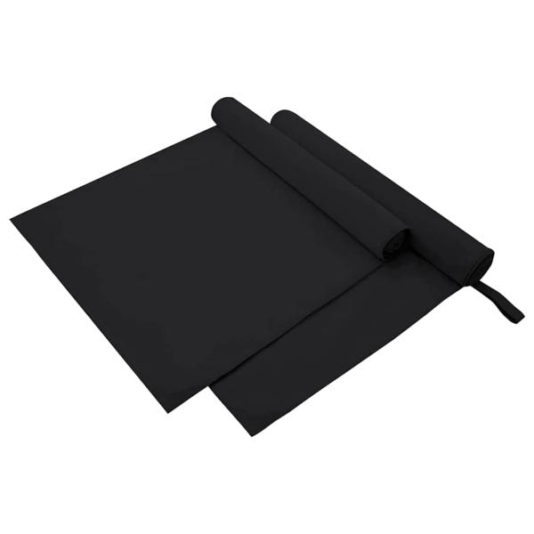 ARDEBO.de - Sporthandtücher 2 pcs Schwarz 180 x 90 cm