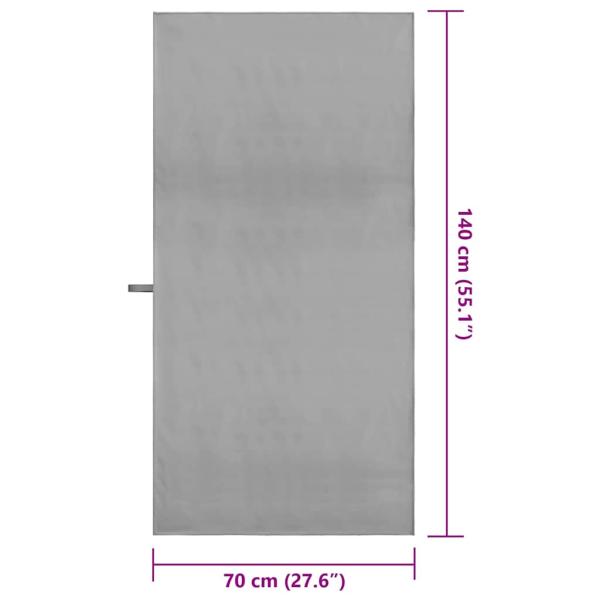 Sporthandtücher 2 pcs Dunkelgrau 140 x 70 cm