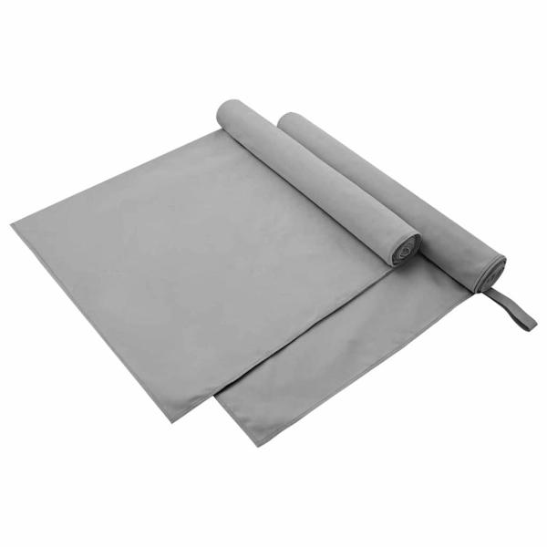 ARDEBO.de - Sporthandtücher 2 pcs Dunkelgrau 90 x 180 cm