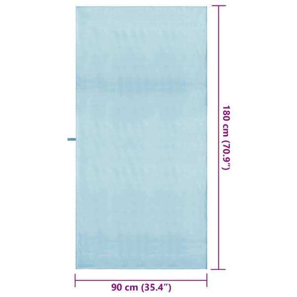 Sporthandtücher 2 pcs Blau 180 x 90 cm Polyester und Polyamid