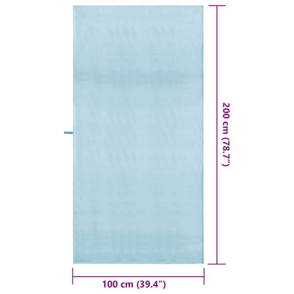 Sporthandtücher 2 pcs Blau 200 x 100 cm Polyester und Polyamid