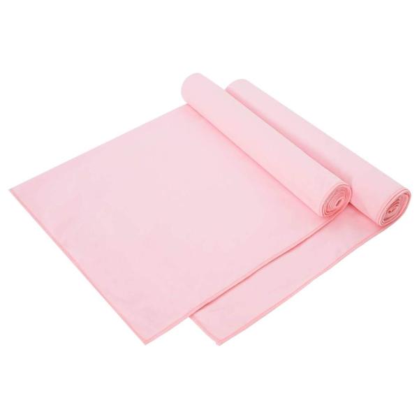 ARDEBO.de - Sporthandtücher 2 pcs Rosa 140 x 70 cm Polyester und Polyamid