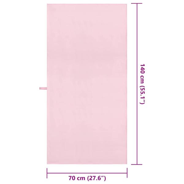 Sporthandtücher 2 pcs Rosa 140 x 70 cm Polyester und Polyamid
