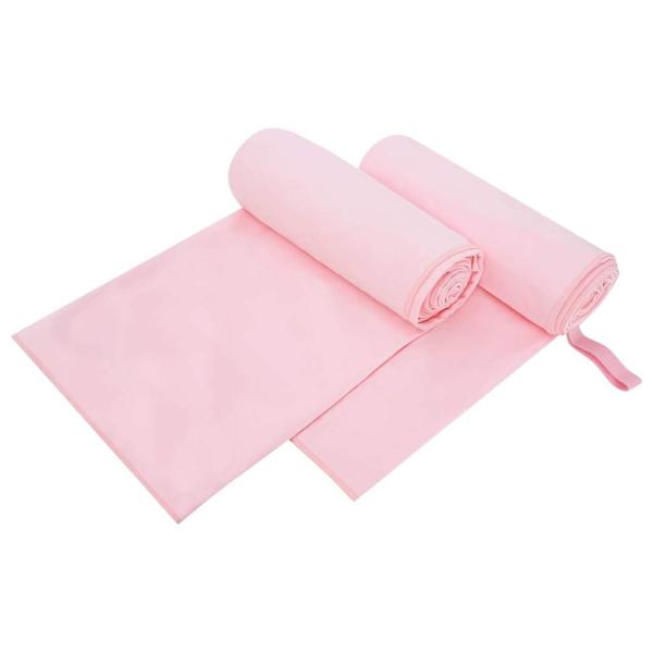 ARDEBO.de - Sporthandtücher 2 pcs Rosa 200 x 100 cm Polyester und Polyamid