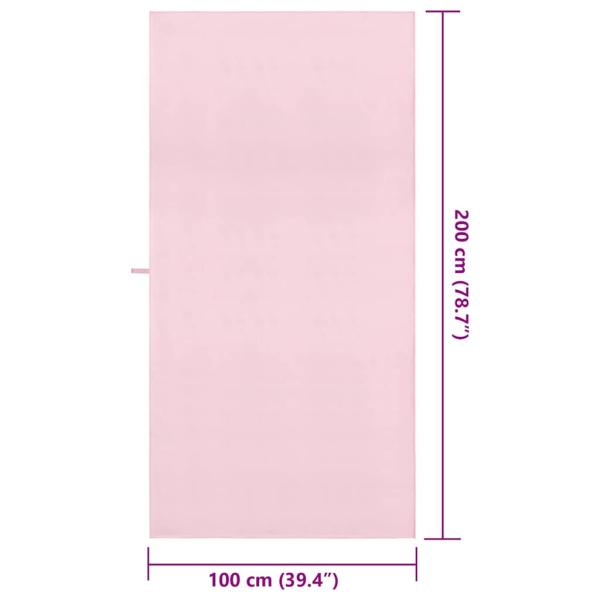 Sporthandtücher 2 pcs Rosa 200 x 100 cm Polyester und Polyamid