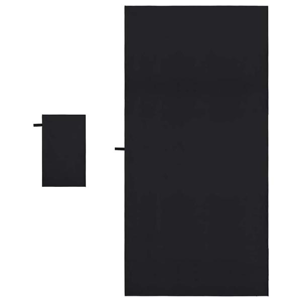 Sporthandtuch Set Sonstiges Schwarz Stoff