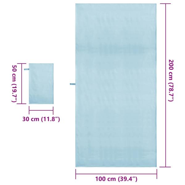 Sporthandtuch Set Sonstiges Blau Stoff