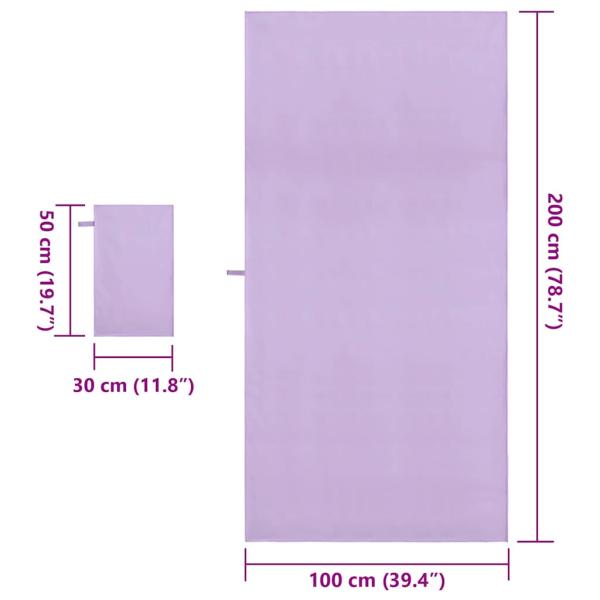 Sporthandtuch Set Sonstiges Lila Stoff