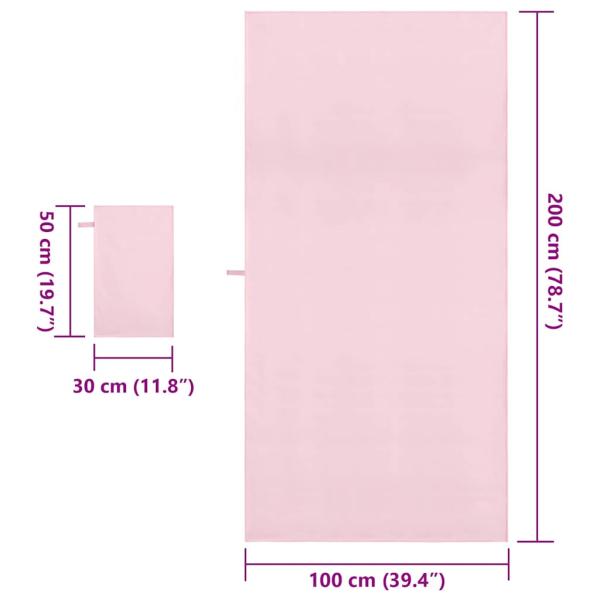 Sporthandtuch Set Sonstiges Rosa Stoff