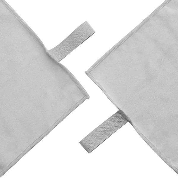Sporthandtuch Set 3 pcs Grau Polyester und Polyamid