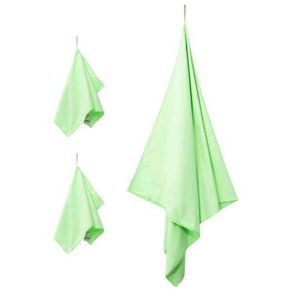 Sporthandtuch Set 3 pcs Grün Polyester und Polyamid