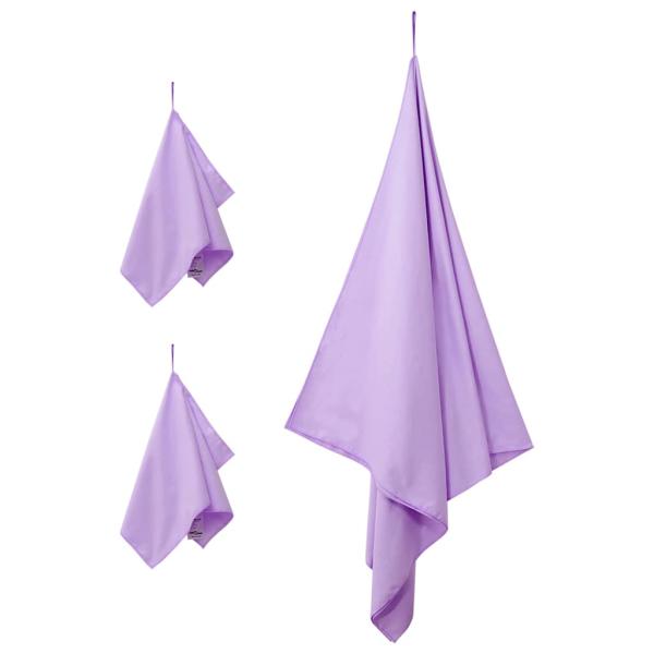 Sporthandtuch Set 3 pcs Lila Polyester und Polyamid