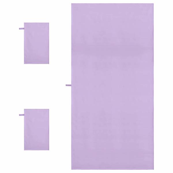 Sporthandtuch Set 3 pcs Lila Polyester und Polyamid
