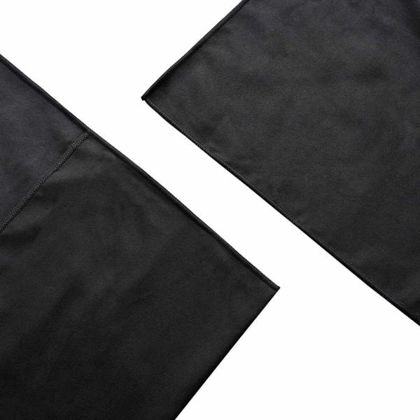 Außenstuhl Handtücher 2 pcs Schwarz 130 x 60 cm