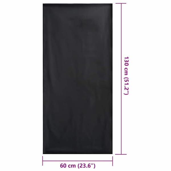Außenstuhl Handtücher 2 pcs Schwarz 130 x 60 cm