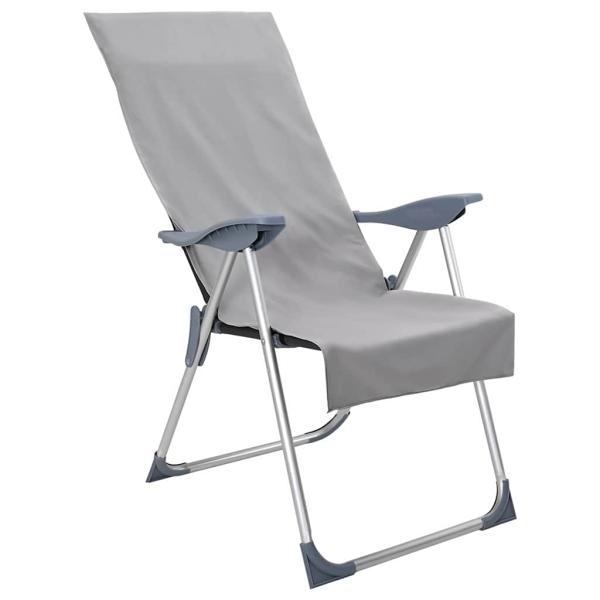 Außenstuhl Handtücher 2 pcs Dunkelgrau 130 x 60 cm