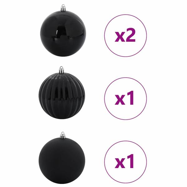 Weihnachtskugel-Set 4 pcs Schwarz
