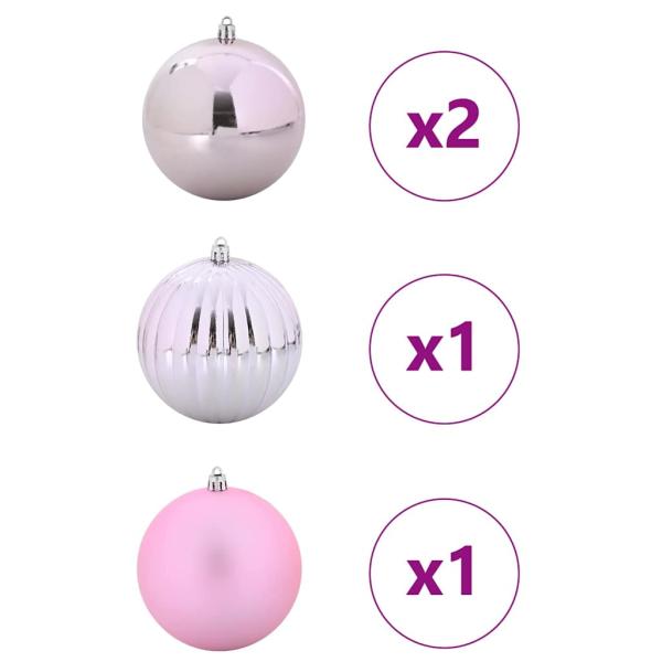 Weihnachtskugel-Set 4 pcs Rosa