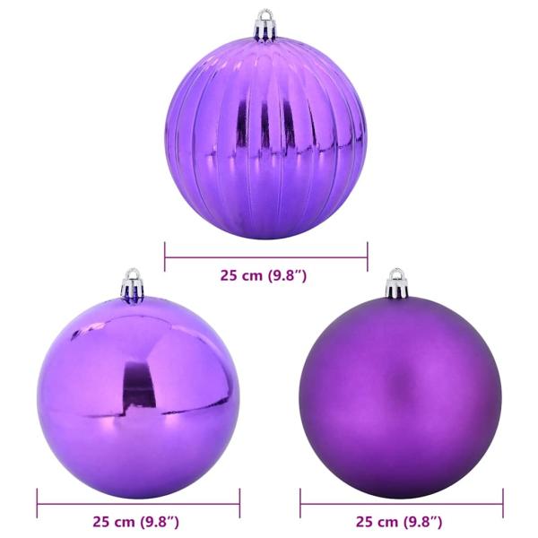 Weihnachtskugel-Set 3 pcs Lila