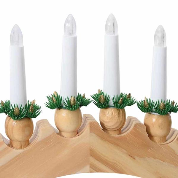 Weihnachtskerzenbogen mit 10 LED Kerzen 3 pcs Braun