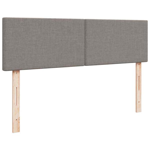 Ottoman-Bett mit Matratzen Taupe 160x200 cm Stoff
