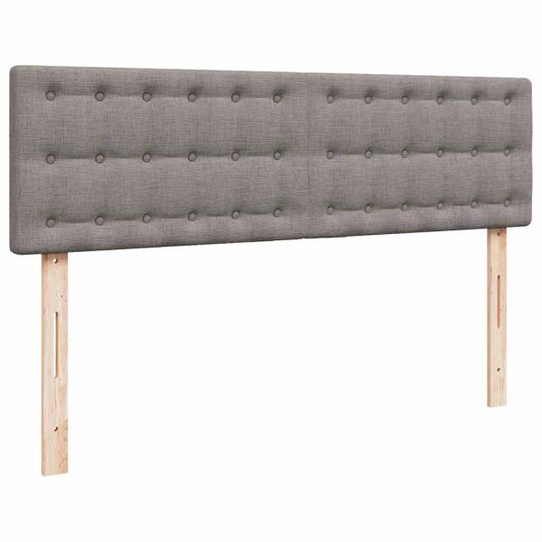 Ottoman-Bett mit Matratzen Taupe 160x200 cm Stoff
