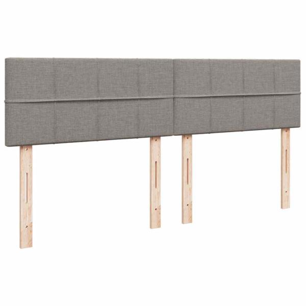 Ottoman-Bett mit Matratzen Taupe 160x200 cm Stoff