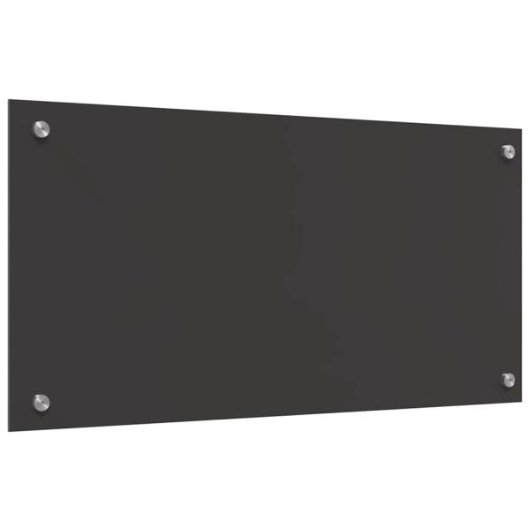 Küchenrückwand 2 pcs Dunkelgrau 80 x 40 cm Gehärtetes Glas