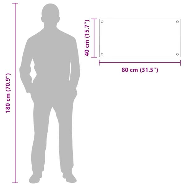 Küchenrückwand 2 pcs Dunkelgrau 80 x 40 cm Gehärtetes Glas