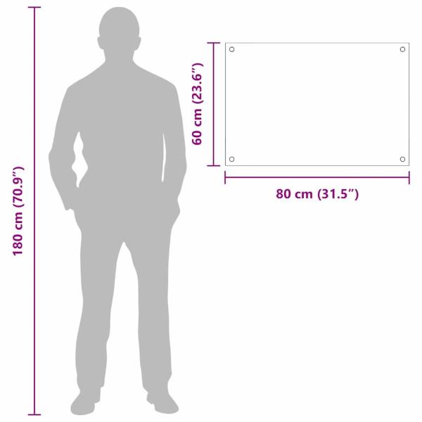 Küchenrückwand 2 pcs Dunkelgrau 80 x 60 cm Gehärtetes Glas