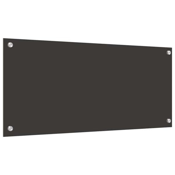 Küchenrückwand 2 pcs Dunkelgrau 90 x 40 cm Gehärtetes Glas