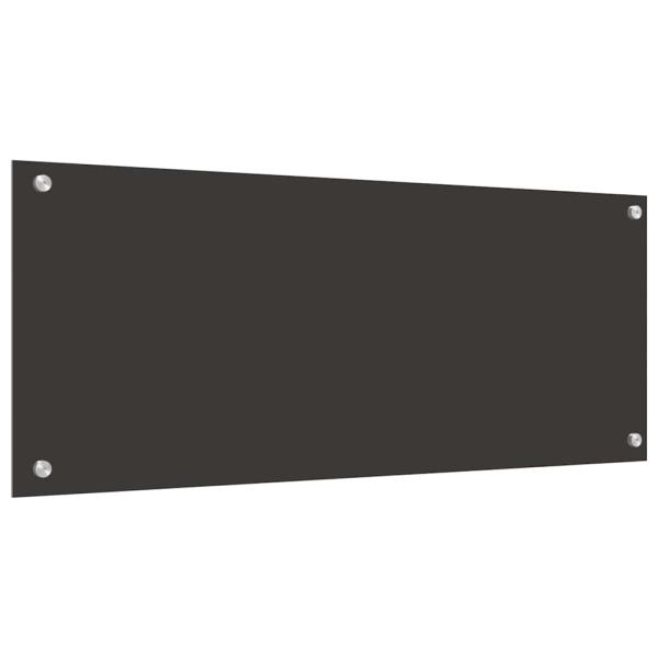 Küchenrückwand 2 pcs Dunkelgrau 100 x 40 cm Gehärtetes Glas